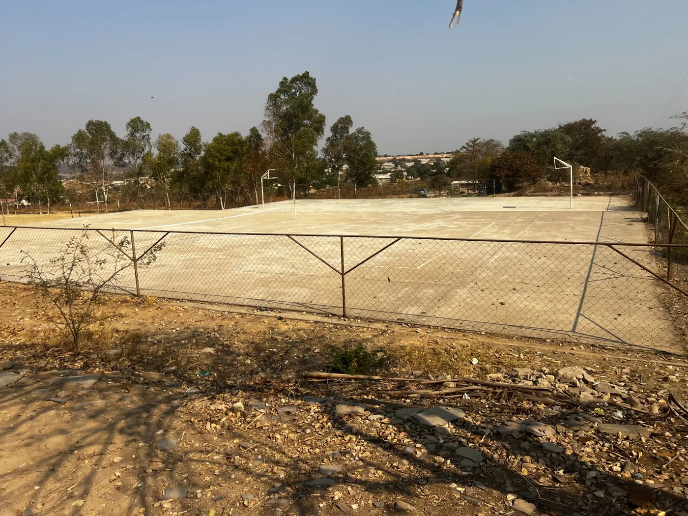 Outdoor court at Mhanyame Primary School